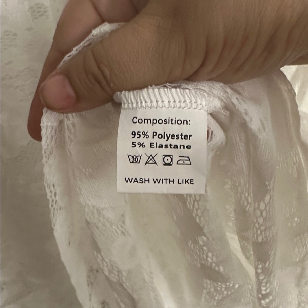 NIP Cicidudu White Lace Long Sleeve Dress Size 2XL - Picture 6 of 6